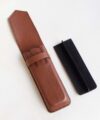 Cappuccino Goat Leather pen case, Handmade leather pen pouch PSC009