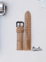 Beige Alligator leather watch band (1)