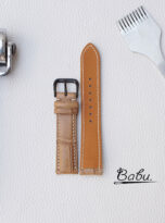 Beige Alligator leather watch band (2)