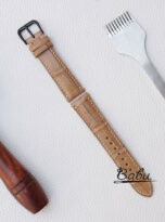 Beige Alligator leather watch band (3)