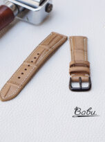 Beige Alligator leather watch band (7)