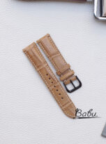 Beige Alligator leather watch band (8)