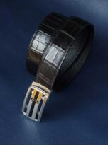 That lung da ca sau nau, that lung da ca sau uy tin Sai Gon, That lung da ca sau uy tin Ha Noi, that lung da that uy tin Da Nang, Black alligator belt, Full grain alligator belt 2