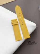 yellow goat leather watch strap handmade (2)
