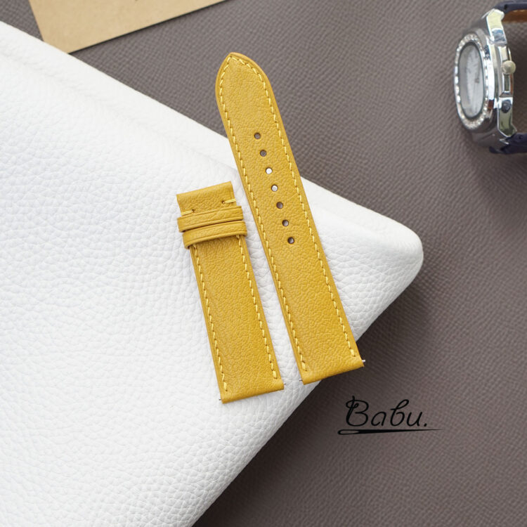 Yellow Goat leather watch strap, Quick release Alran Sully watch band SW196