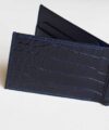 Deep Blue Crocodile money clip, Handmade Crocodile leather money clip WL265