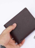 Dark Brown Calf Leather Wallet, Top Quality Epsom Leather Wallet for men  WL297