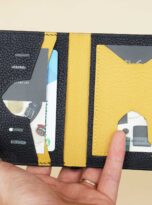 Vi da tu sieu xe Mercedes SLR Yellow, mua vi da that uy tin o Vung Tau, mua vi da that uy tin tai Can tho, Togo leather wallet, leather wallet inspired by Yellow Mercedes SLR 2