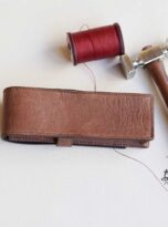 bao da dung but, bao dung but da bo vintage, hop da dung but, Bao but da bo Tuscany phong cach vintage, brown cow leather pen case 6