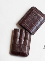 Bao da xì gà da cá sấu, bao da xì gà da thật, Alligator leather cigar case 4