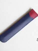 Navy blue Epsom Pen Case, Epsom leather Pen Case, Bao da dung but da bo Epsom, bao dung but da bo 4