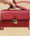 Cow leather Handbags, Women's bags, Red designer handbags, Epsom leather bags MB037