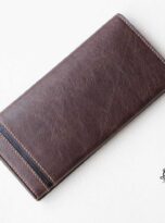 ví dài da bò thật, ví da bò uy tín, vi da bo nau vintage brown leather wallet, leather wallet for men 5