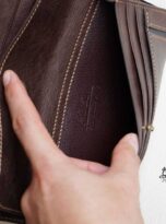 ví dài da bò thật, ví da bò uy tín, vi da bo nau vintage brown leather wallet, leather wallet for men 7