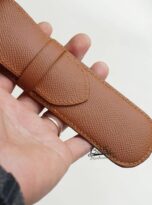 Bao bút Epsom nâu gold, bao da đựng bút, bao da bút ký, bao bút ký, bao da đựng bút ký, Bao da đựng bút da bò handmade, Pen case, pen cases, taccia pen case, pandora pen case 2