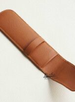 Bao bút Epsom nâu gold, bao da đựng bút, bao da bút ký, bao bút ký, bao da đựng bút ký, Bao da đựng bút da bò handmade, Pen case, pen cases, taccia pen case, pandora pen case 5