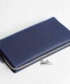 Navy Blue Togo leather wallet, High Quality long leather wallet WL284