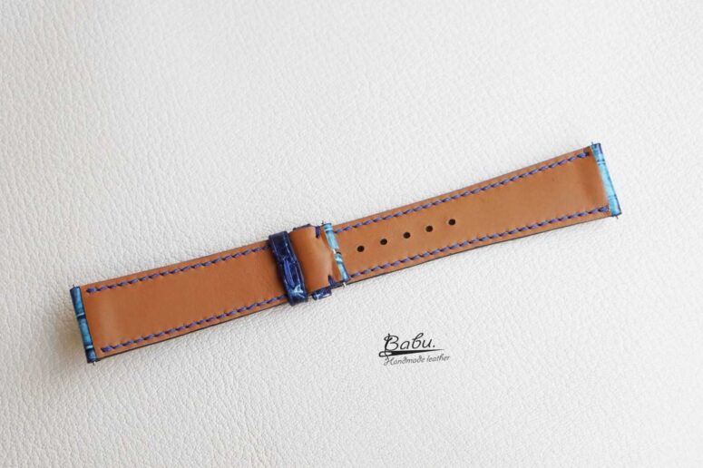 Premium Alligator leather watch strap Patina style