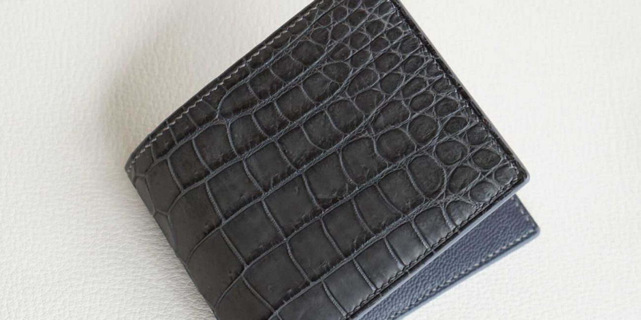 Men's Alligator Belly Long Wallet and Long Credit Card Holder