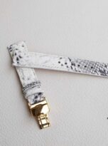 Natural White Python leather watch band