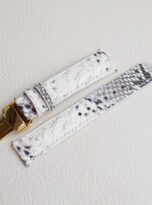 Natural White Python leather watch band