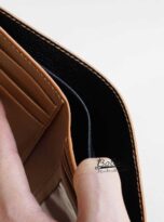 business card holder for men goat leather wallet 7