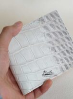 coach mens clip wallet white alligator wallet 7