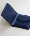 Premium Epi leather wallet, Navy Blue Calf leather wallet WL296