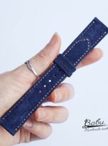 fullmosa watch band blue suede watch strap 3