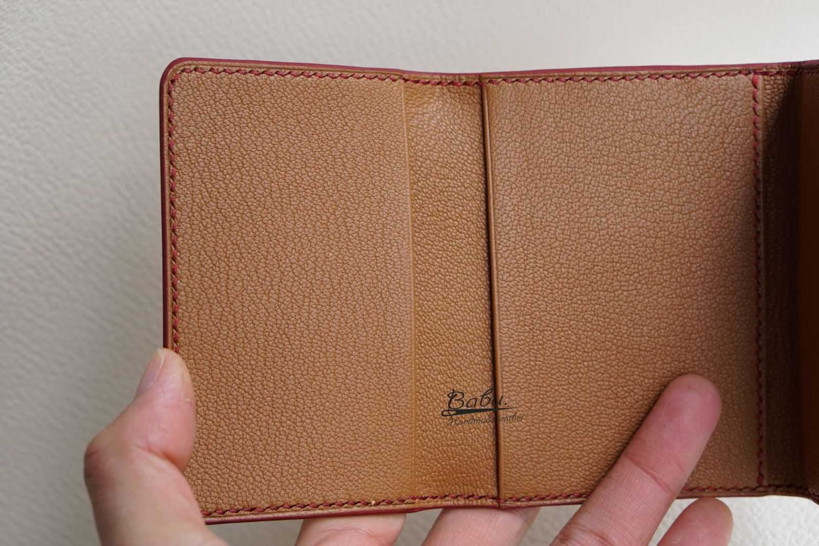 Alran Sully Goat Leather Credit card wallet, Handmade Leather Ticket holder  WL298