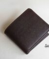 Dark Brown Calf Leather Wallet, Top Quality Epsom Leather Wallet for men WL297