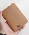 Golden Brown Alran Chevre Sully leather wallet, Luxury wallet for men WL303