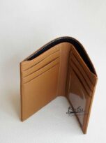 mens gold money clip goat leather wallet 4