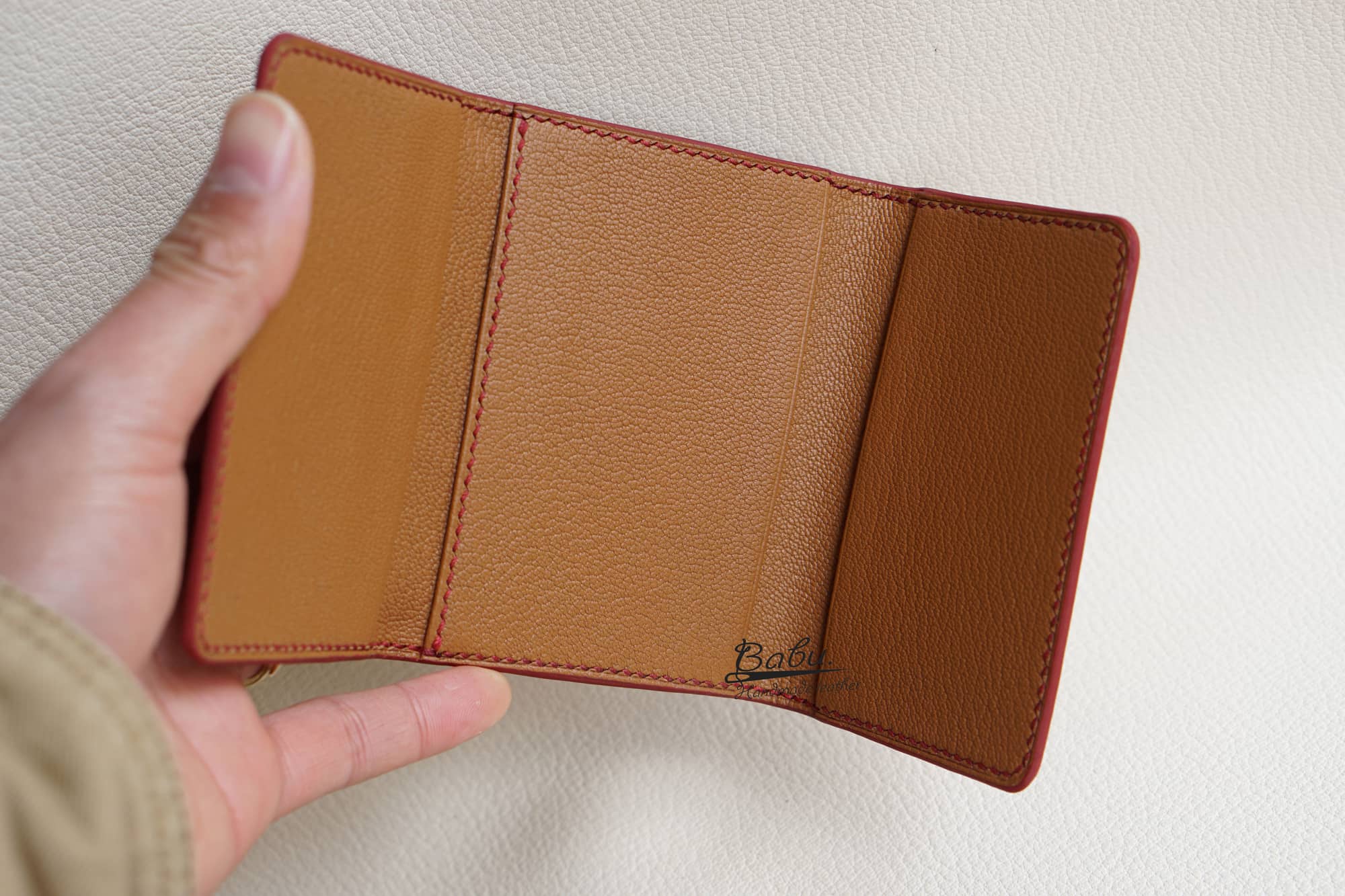 Alran Sully Goat Leather Credit card wallet, Handmade Leather