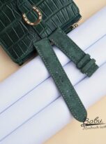 seiko cocktail time strap green suede watch strap 5
