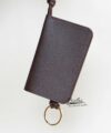 Dark Brown leather key holder, Handmade Epsom leather key pouch KC041