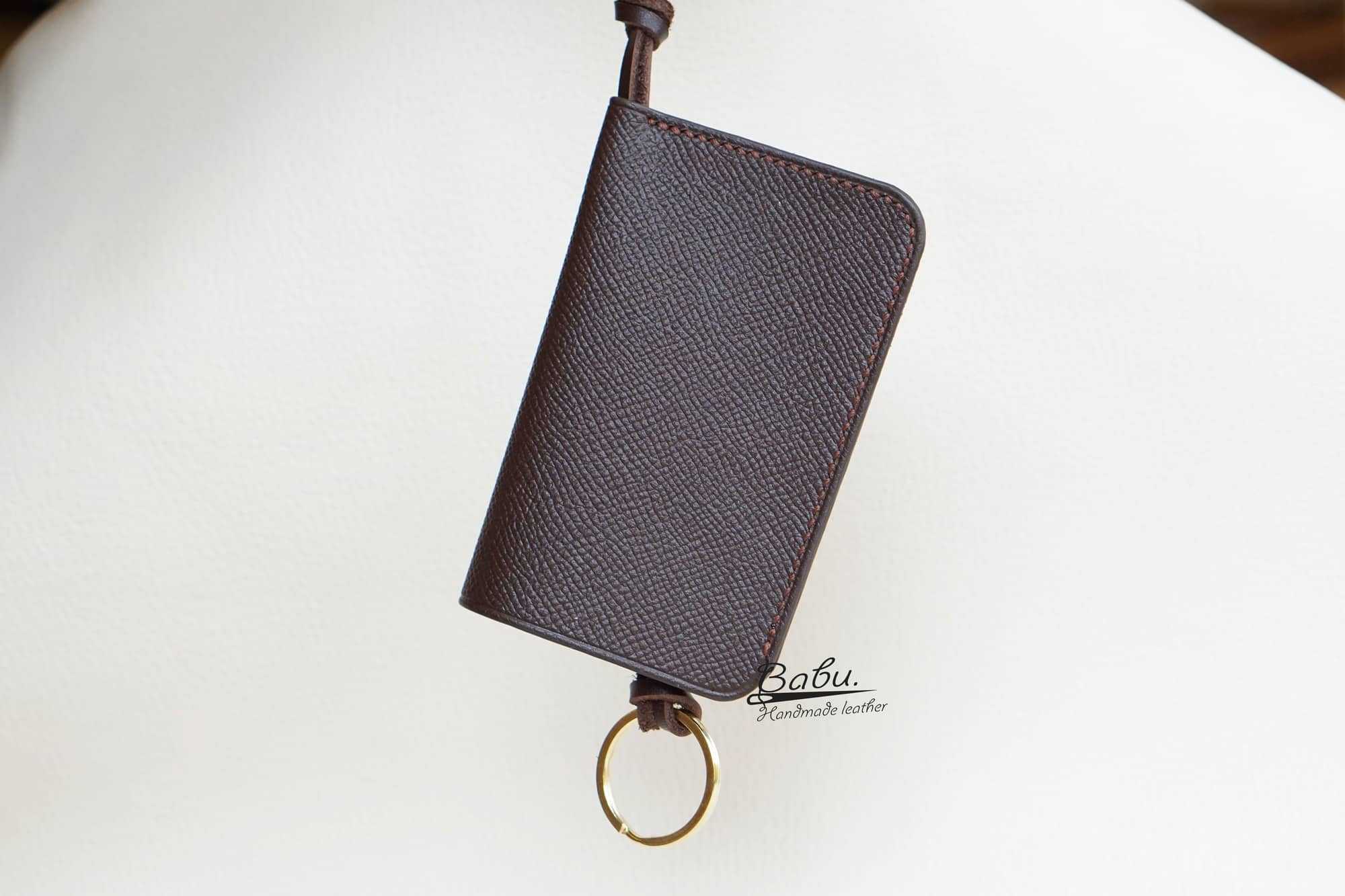 Key Holder | White Saffiano | Key Case | Pouch | Embossed | Customized | Personalized Handmade Leather | Made to Order