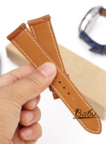gold brown vachetta watch strap – vintage leather watch band quick release (5)