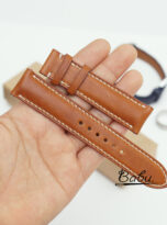 gold brown vachetta watch strap – vintage leather watch band quick release (6)