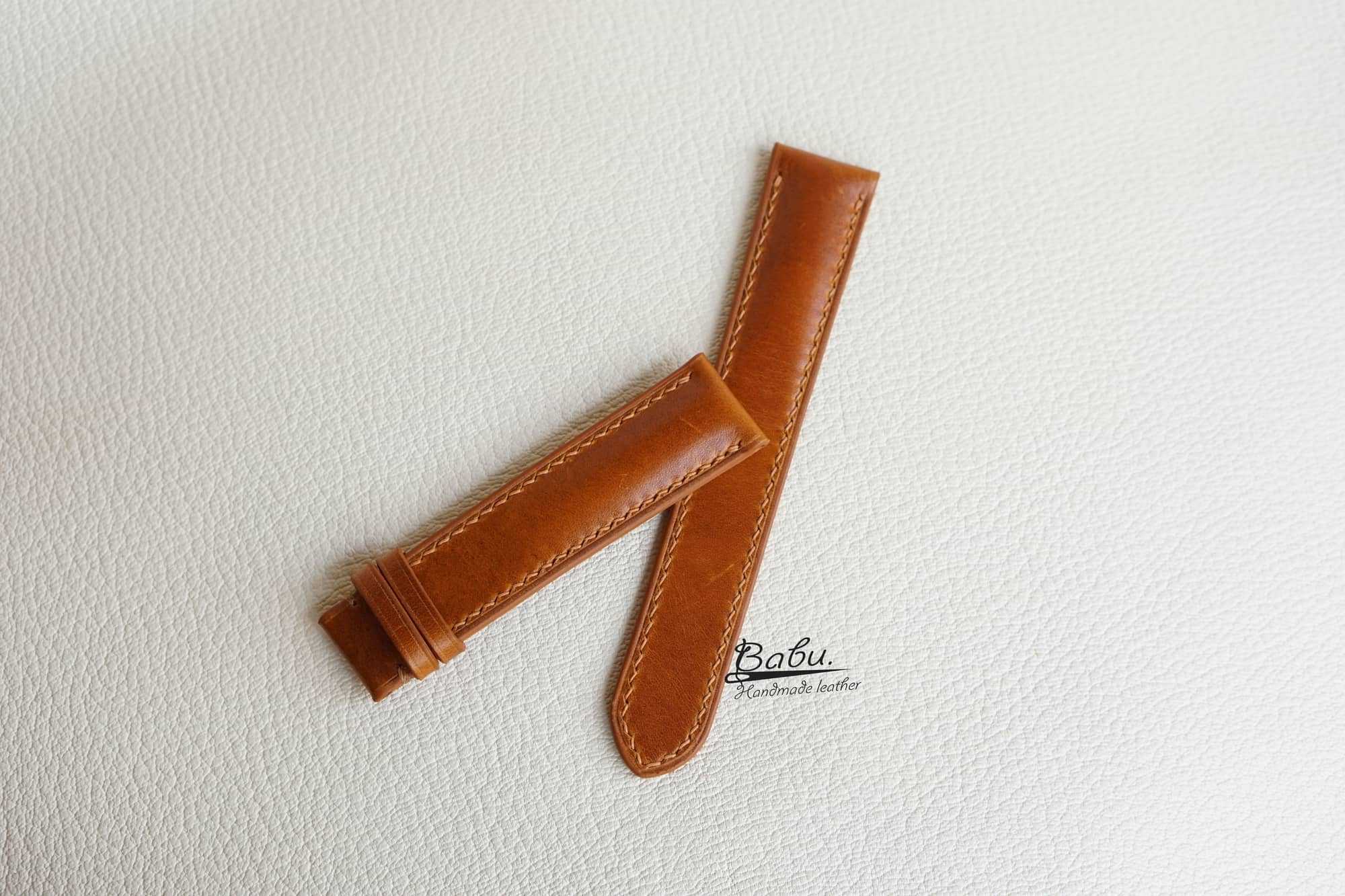 Vachetta Leather Apple Watch Band, French Calfskin Leather