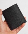 Handmade Togo leather wallet, High Quality mini leather wallet WL306