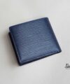 Navy blue Epi leather wallet, Custom leather wallet for men WL305