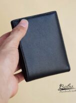 Black Togo leather wallet, High Quality long leather wallet