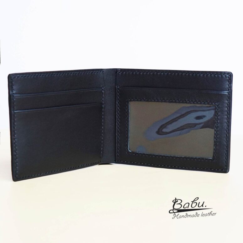 Black Togo leather wallet, High Quality long leather wallet