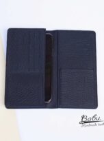Black Togo leather wallet, High Quality long leather wallet