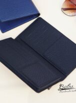 Black Togo leather wallet, High Quality long leather wallet