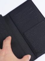 Black Togo leather wallet, High Quality long leather wallet
