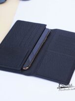 Black Togo leather wallet, High Quality long leather wallet