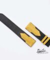 Black Togo leather band, Handmade calfskin watch strap SW032