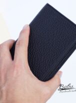 Black Togo leather wallet, High Quality long leather wallet